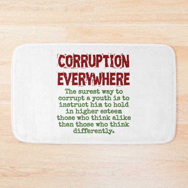 Item preview, The Surest Way To Corrupt A Youth - Corruption Quote designed and sold by CrankyOldDude.