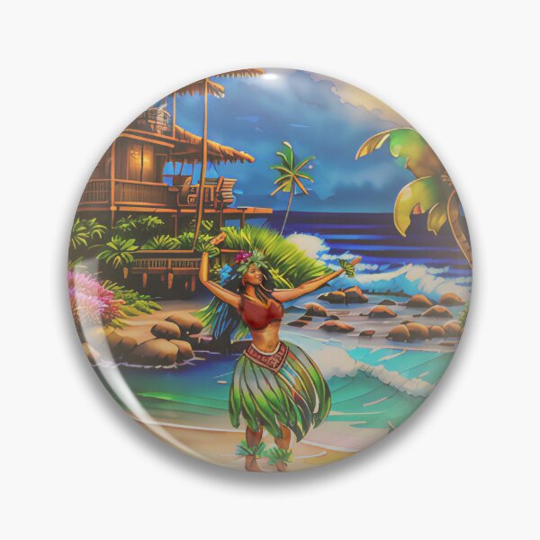 Item preview, Hawaiian Hula Dance On The Beach designed and sold by sunnthreads.