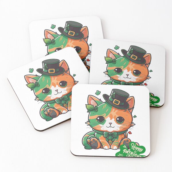 Item preview, St. Patrick's Day Cat designed and sold by flamini.