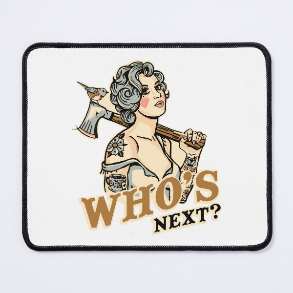 Item preview, Who's Next? Tattooed Retro Rockabilly Pinup Girl With An Axe designed and sold by The Whiskey Ginger Design Shop.