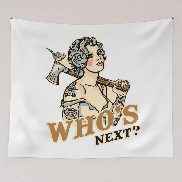 Item preview, Who's Next? Tattooed Retro Rockabilly Pinup Girl With An Axe designed and sold by The Whiskey Ginger Design Shop.