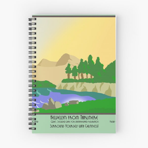 Artikelvorschau, Helvellyn und Thirlmere-Plakat entworfen und verkauft von LakelandDrawing.
