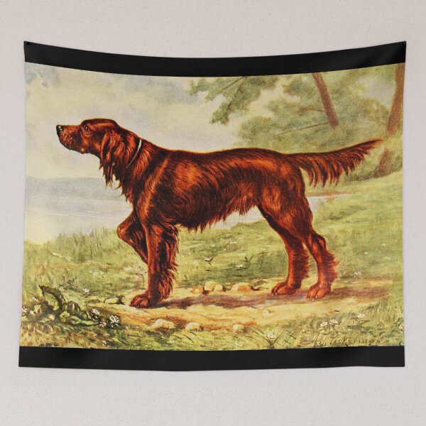 Item preview, Vintage Irish Setter Painting 1914 designed and sold by w-world-life-co.