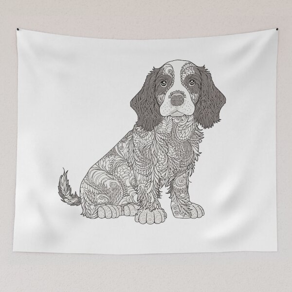Item preview, Springer Spaniel Line Drawing designed and sold by popupstands.