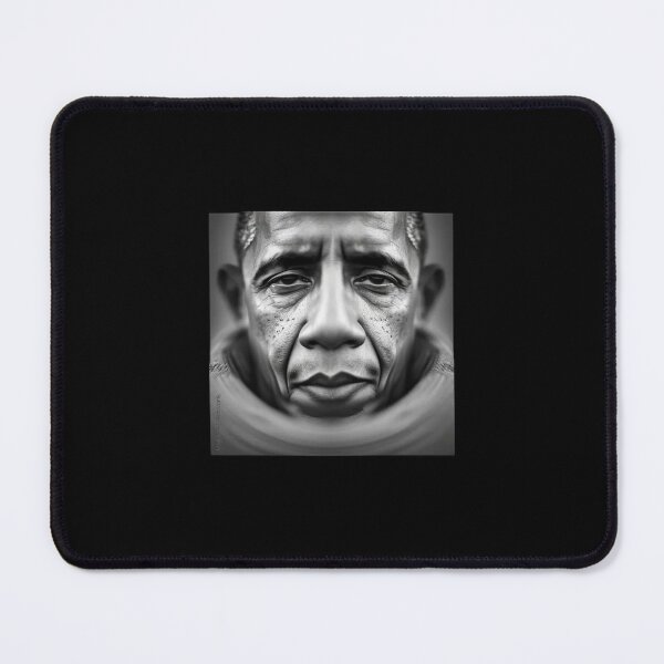 Item preview, Barack Obama (black and white portrait) designed and sold by UglyAIArtwork.