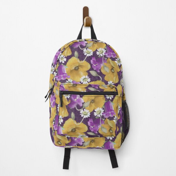 Item preview, Yellow Poppies and Bellflowers Repeated Pattern Seamless Design  designed and sold by Tina Veenstra.