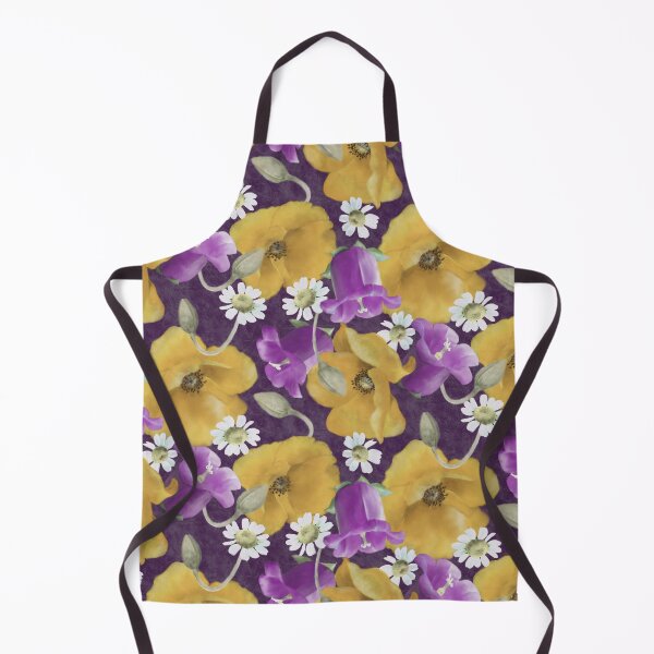 Item preview, Yellow Poppies and Bellflowers Repeated Pattern Seamless Design designed and sold by Tina Veenstra.