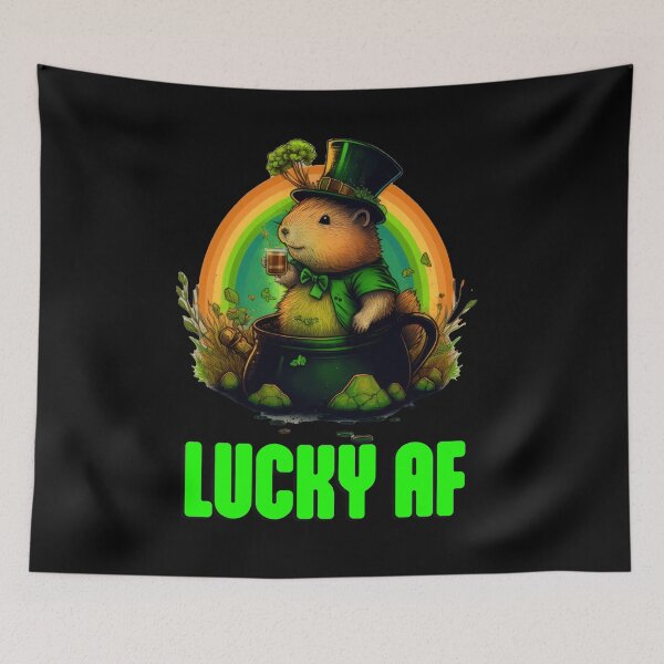 Item preview, Lucky AF Capybara designed and sold by Animally-Ai.