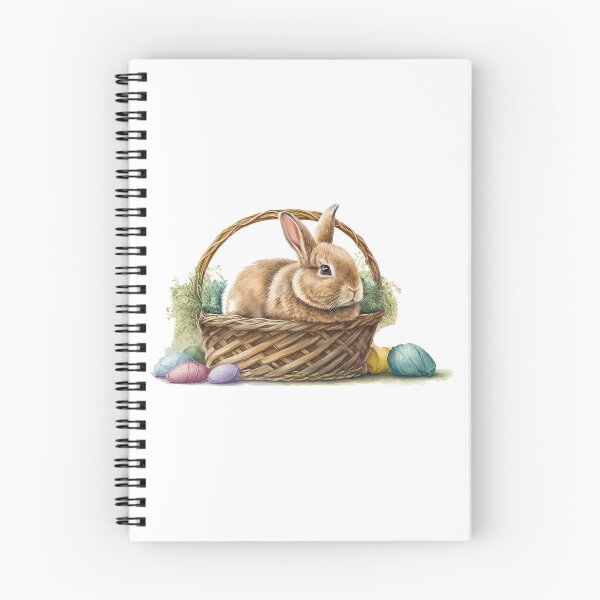 Item preview, Easter bynny in a basket full of eggs designed and sold by Ladidia.