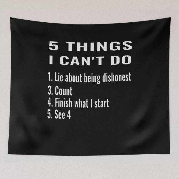 Item preview, 5 things I can't do  designed and sold by CottagePop.