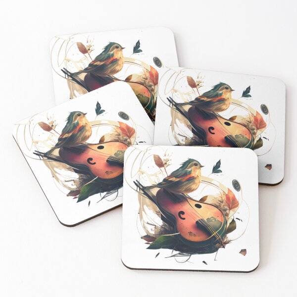 Item preview, Fly high with your music, bird and guitar designed and sold by blakfrog.