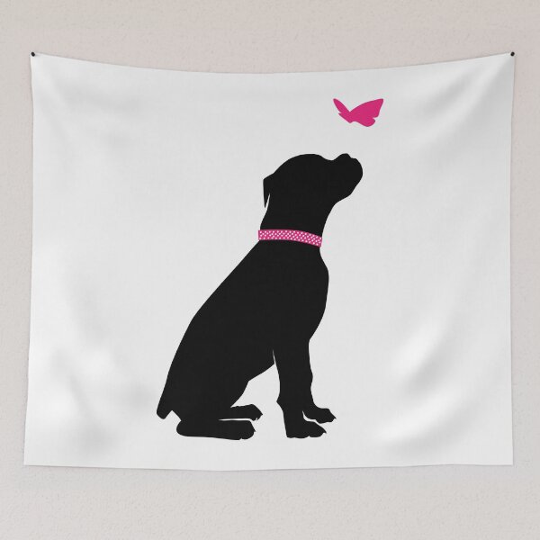 Item preview, boxer dog and butterfly designed and sold by bc21design.