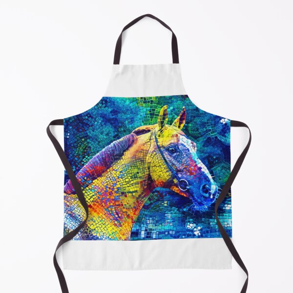 Item preview, Orlov Trotter horse portrait – colorful mosaic designed and sold by NickoPrints.
