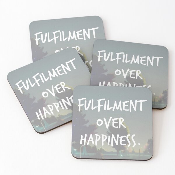 Item preview, fulfilment over happiness. designed and sold by Bethan Rose Studio.
