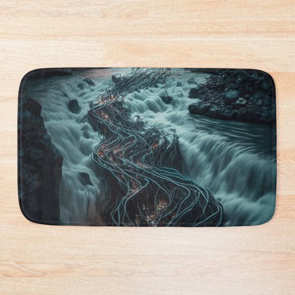 Item preview, Electric current cables running through a river designed and sold by RK - Shop.