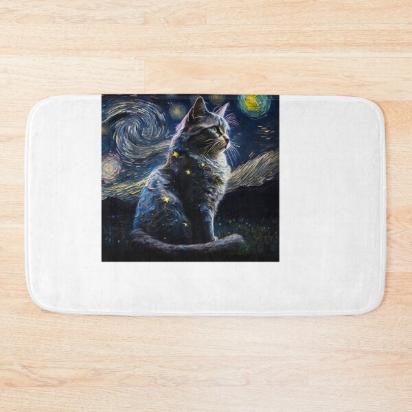 Item preview, Cat Starry Night designed and sold by Yonik ★★★★★.