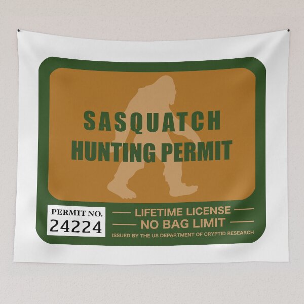 Item preview, Sasquatch Hunting Permit designed and sold by haldoodles18.