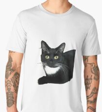 Black and White Cat Men's Premium T-Shirt