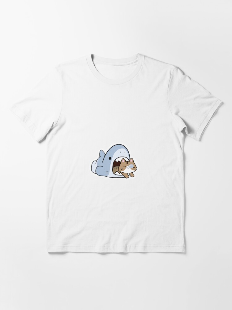 Shark eating cat clearance shirt