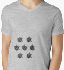 fire star psychedelic geometric art by TrippyNature Men's V-Neck T-Shirt