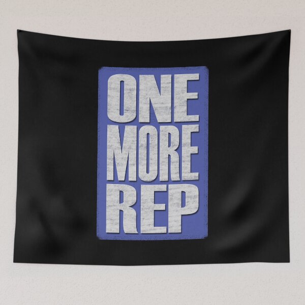 Item preview, One More Rep - Blue, black, white - fitness, motivational designed and sold by Honest-Quotes.