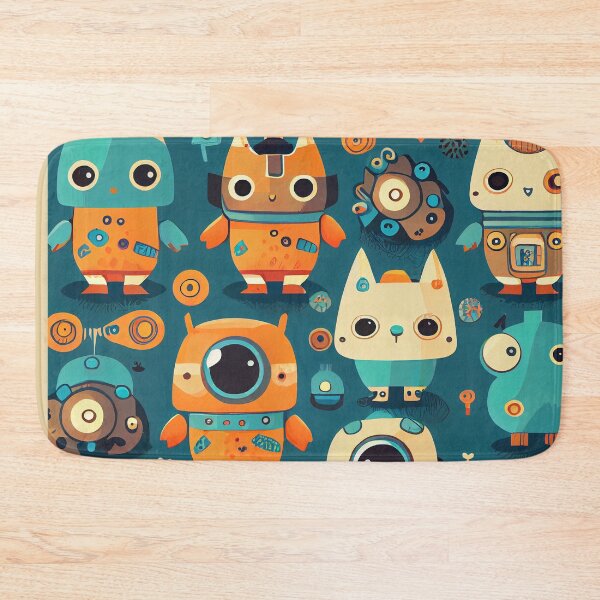 Item preview, Cute Robots Pattern designed and sold by CutePatternsRB.