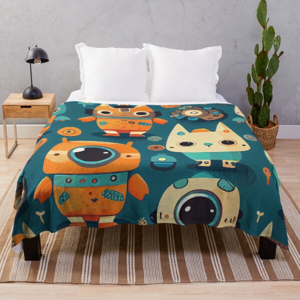 Item preview, Cute Robots Pattern designed and sold by CutePatternsRB.