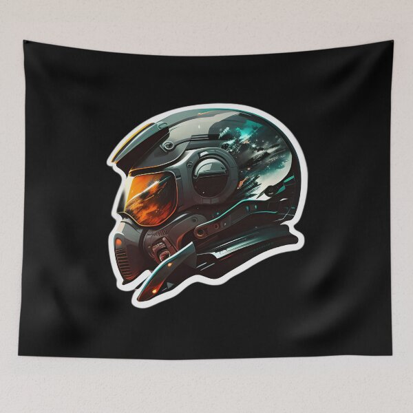Item preview, Cyberpunk Futuristic Helmet designed and sold by beluxe.