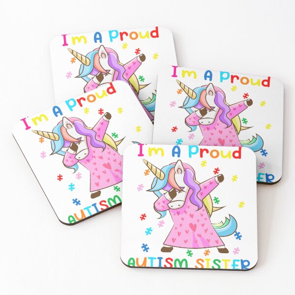 Item preview, Autism Awareness Dabbing Unicorn Girl Proud Autism Sister designed and sold by FirstTouch.