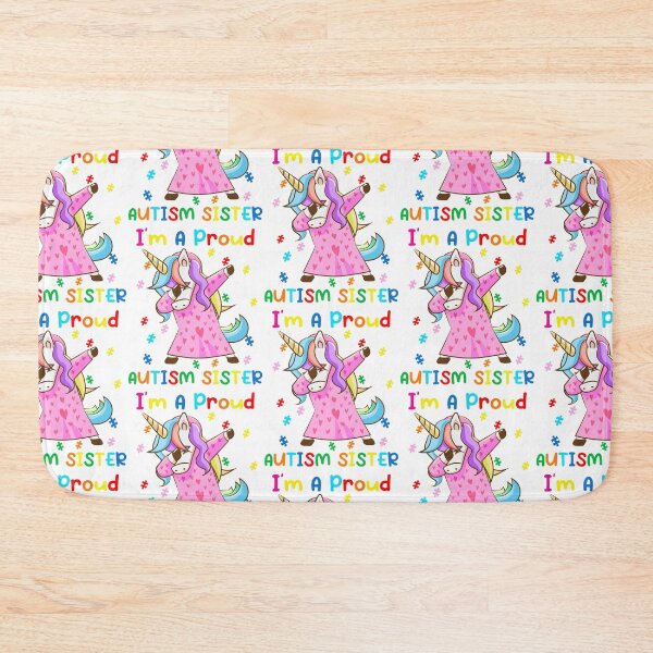 Item preview, Autism Awareness Dabbing Unicorn Girl Proud Autism Sister designed and sold by FirstTouch.