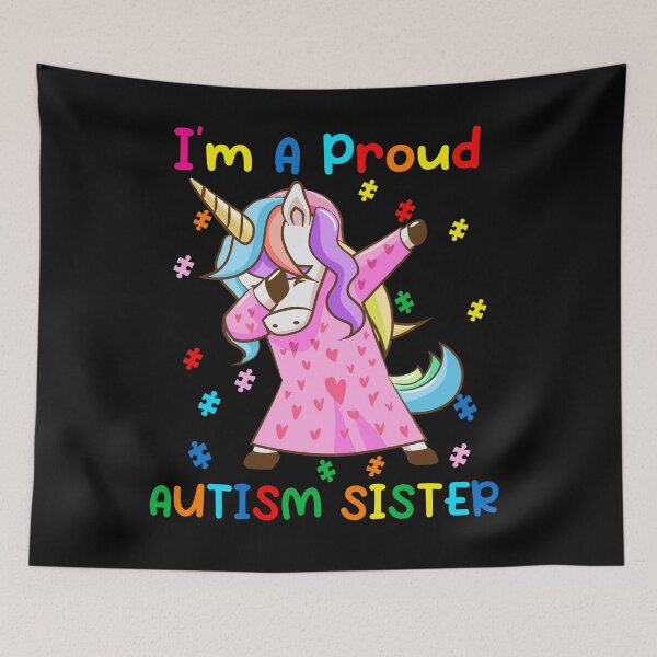 Item preview, Autism Awareness Dabbing Unicorn Girl Proud Autism Sister designed and sold by FirstTouch.