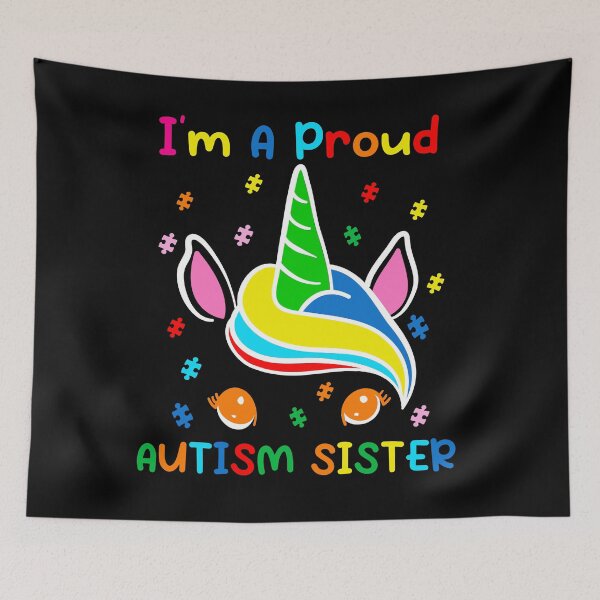 Item preview, Autism Awareness Dabbing Unicorn Girl Proud Autism Sister designed and sold by FirstTouch.