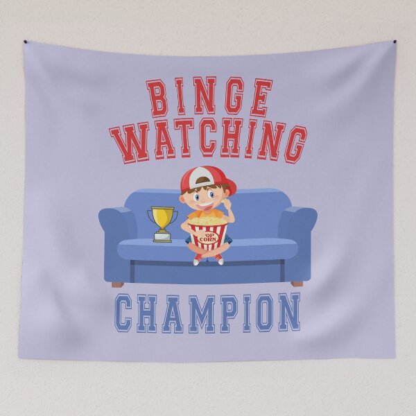 Item preview, Binge Watching Champion designed and sold by Blended Designs ⭐⭐⭐⭐⭐.