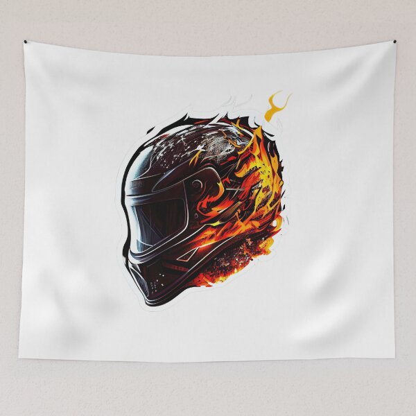 Artikelvorschau, Ghost Biker Fire Helmet entworfen und verkauft von MrBadDream.
