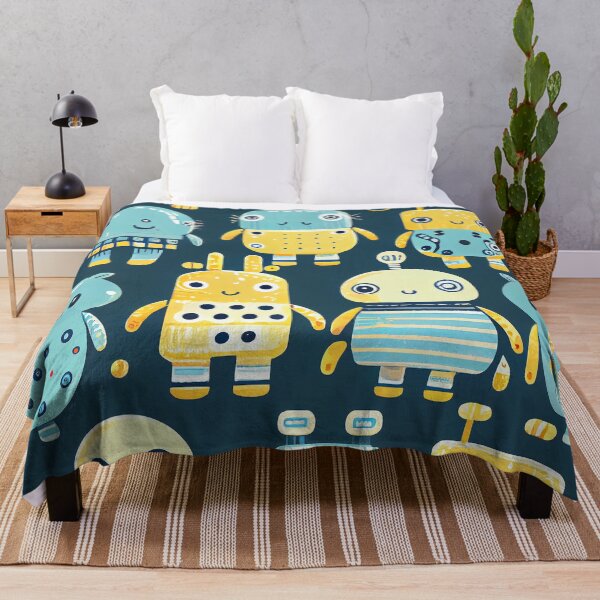 Item preview, Cute Robots Pattern designed and sold by CutePatternsRB.