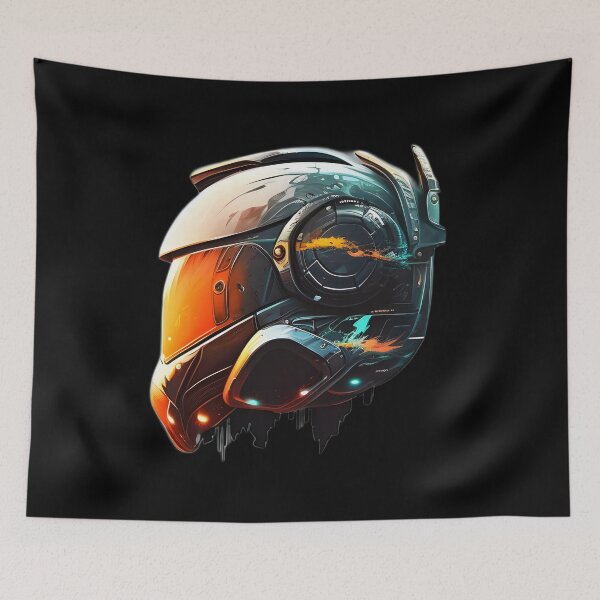 Item preview, Cyberpunk Futuristic Helmet designed and sold by beluxe.