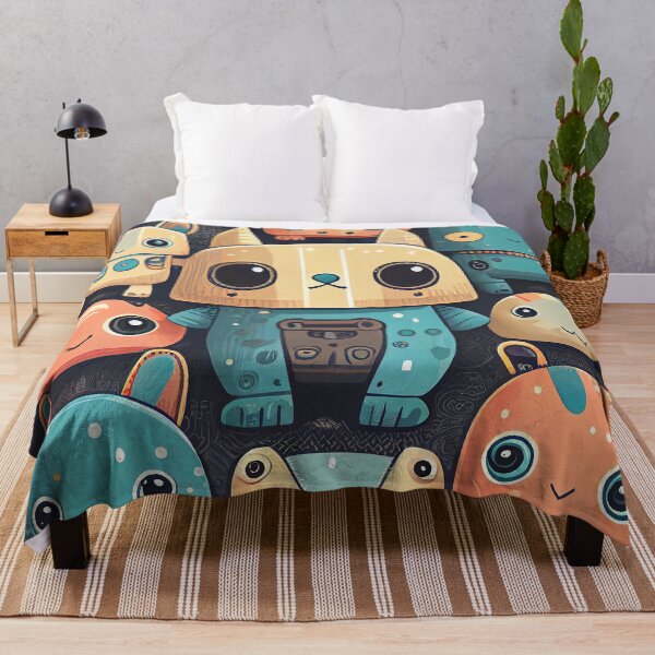 Item preview, Cute Robots Pattern designed and sold by CutePatternsRB.