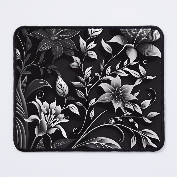 Item preview, Flower pattern in black and white designed and sold by SMILE88.