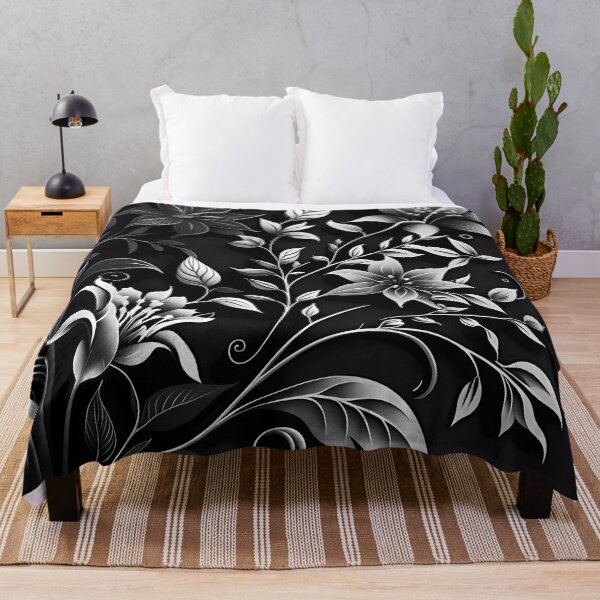 Item preview, Flower pattern in black and white designed and sold by SMILE88.
