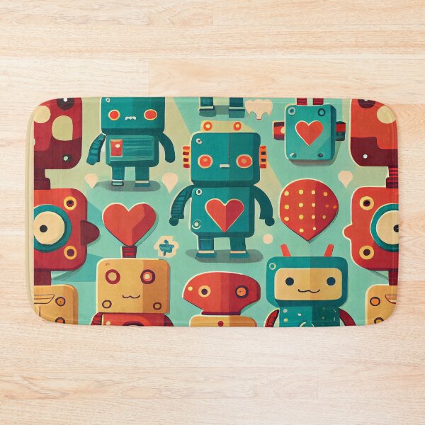 Item preview, Cute Robots Pattern designed and sold by CutePatternsRB.