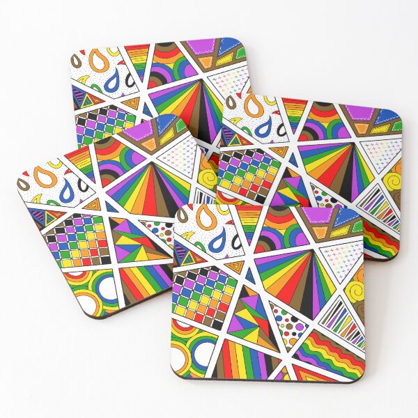 Item preview, LGBTQ+ Rainbow Pride Zen Doodle Abstract Modern designed and sold by JoyfulJen.