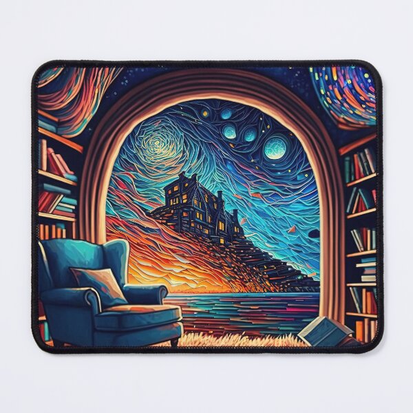 Artikelvorschau, A cosy library with a view entworfen und verkauft von artyficial-.