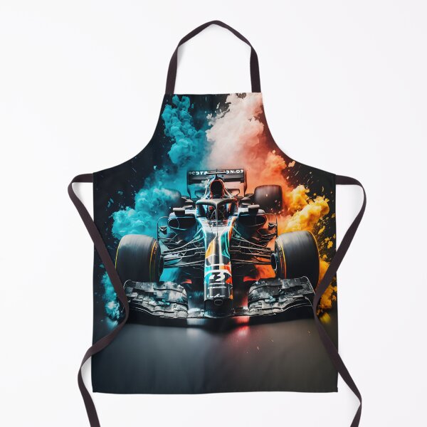 Item preview, formula 1 car, colorful tire smoke designed and sold by R&B Art and design.