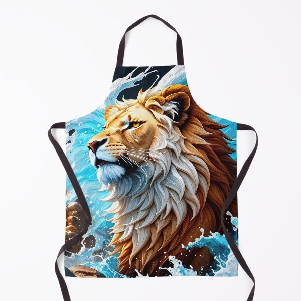 Item preview, Proud confident lion water splash art designed and sold by RK - Shop.