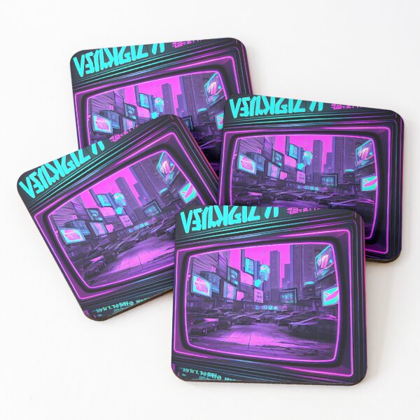 Artikelvorschau, Alien TV Set (Synthwave Dreams Retrowave Schlafzimmer Lofi Living) entworfen und verkauft von ZGigerBarker.