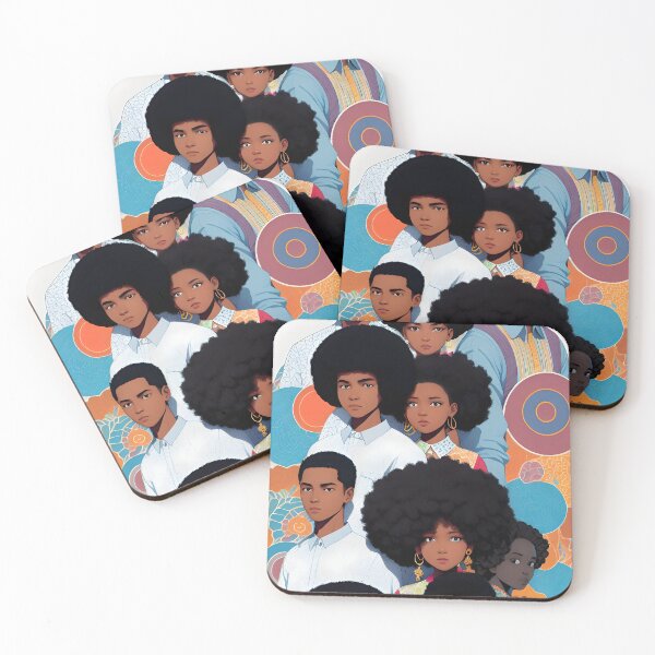 Item preview, Seventies-style Afro family designed and sold by MamaO1.