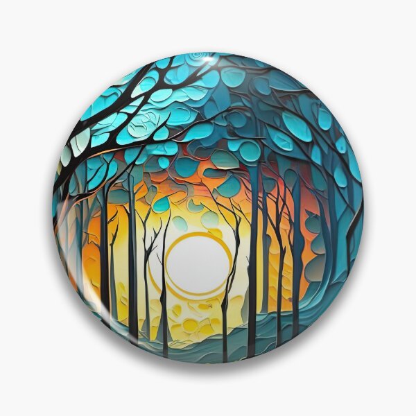 Item preview, colorful forest in the moonlight designed and sold by artyficial-.