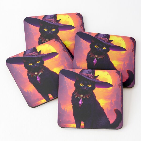 Item preview, Fantasy Cat art #3 (Witch Cat) designed and sold by YourMajestyLuna.