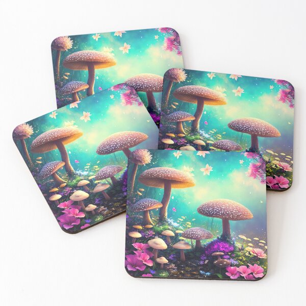Item preview, Cute and vibrant mushroom and flower illustration designed and sold by RK - Shop.