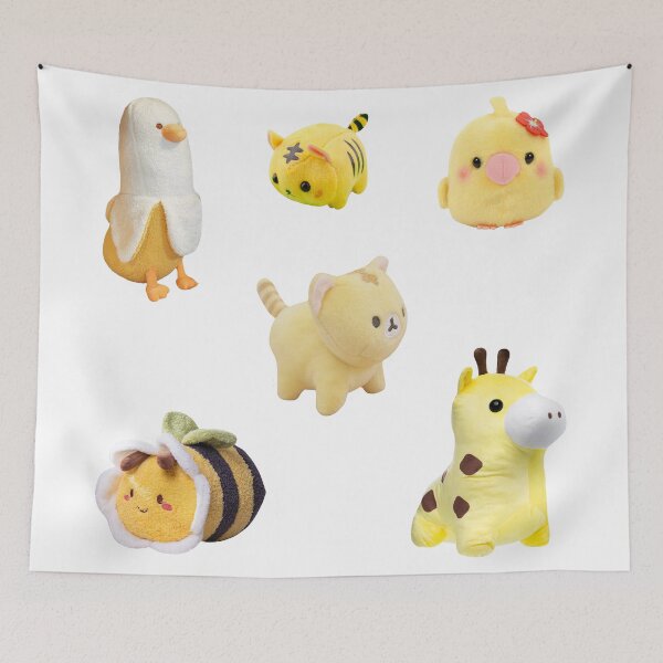 Item preview, Yellow Kawaii Plushies Sticker Pack designed and sold by casserolestan.